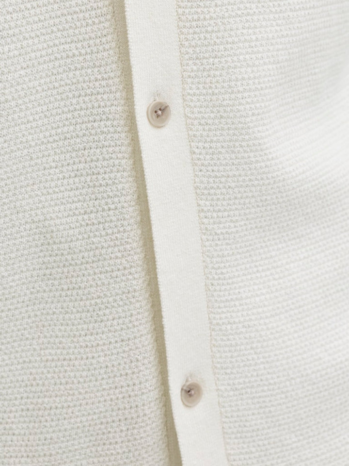Jjegeorge Knit Shirt Ss - Off-white