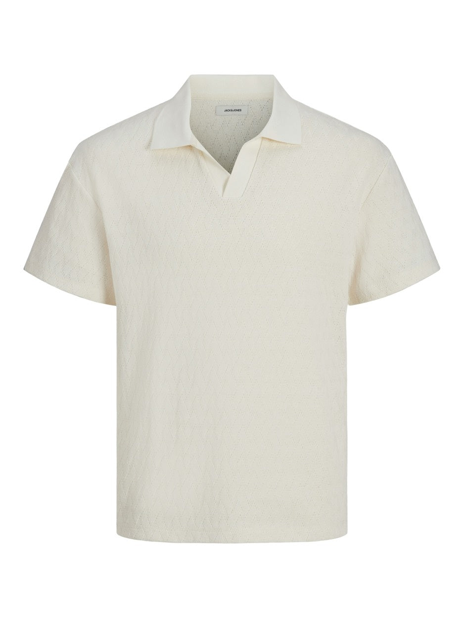 Jprblacan Resort Polo Ss Styd - Ecru