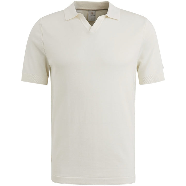 Short Sleeve Polo Cotton Modal - Ecru