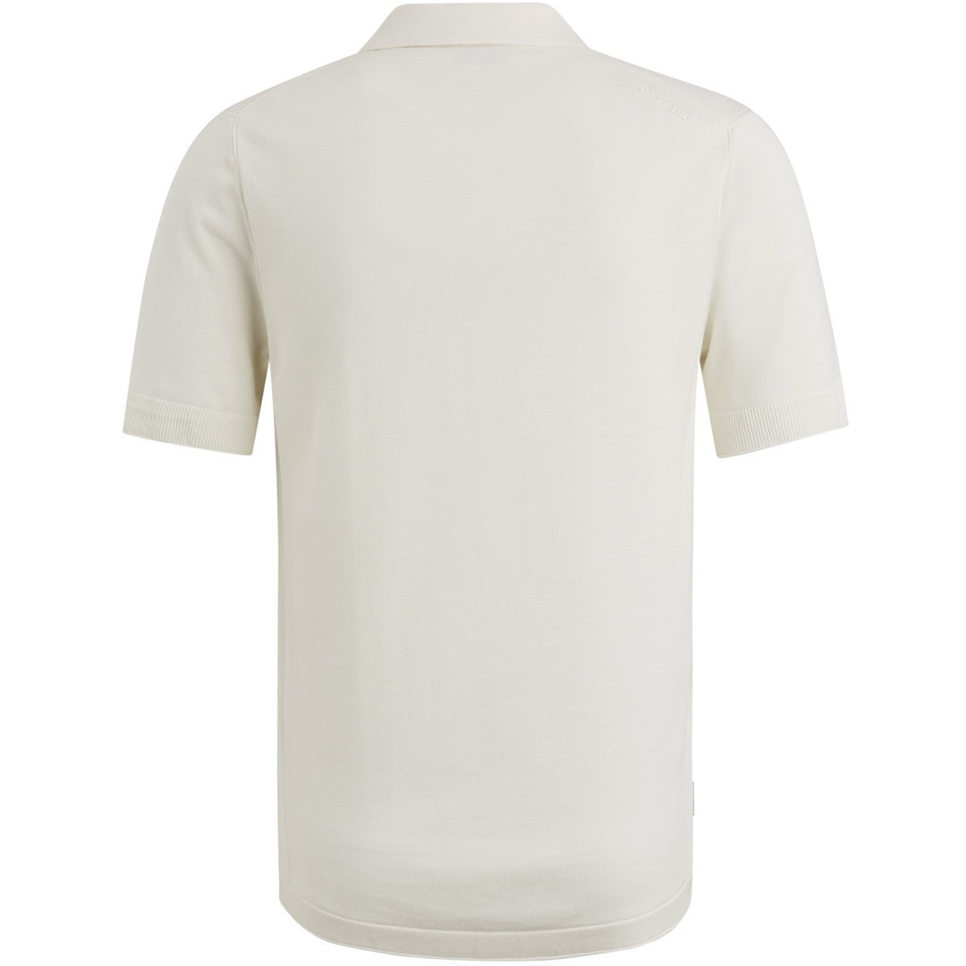 Short Sleeve Polo Cotton Modal - Ecru