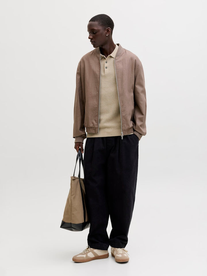 Jprbluriley Knit Polo Ss Sn - Zand