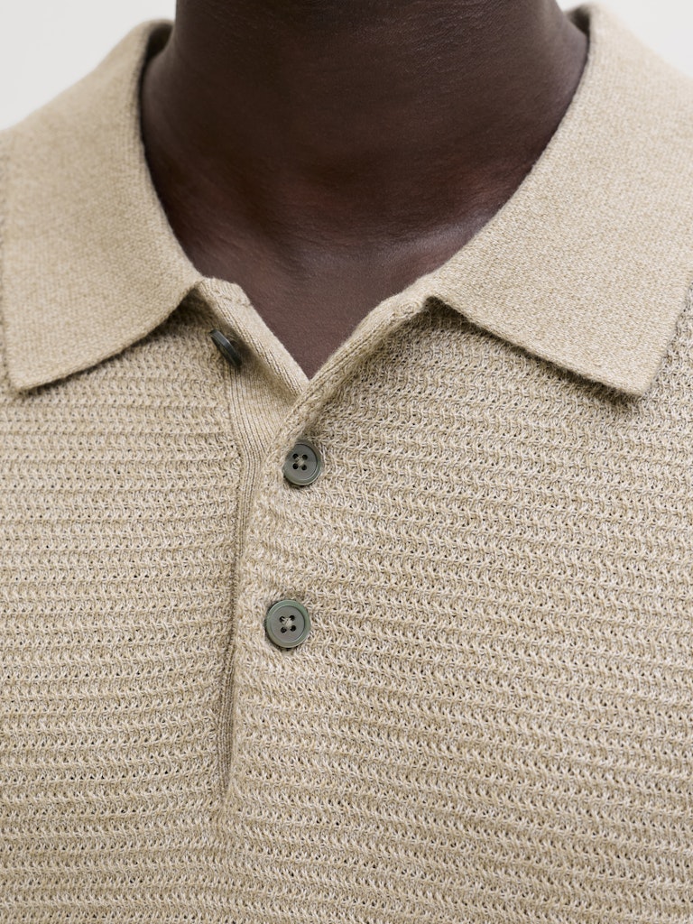 Jprbluriley Knit Polo Ss Sn - Zand