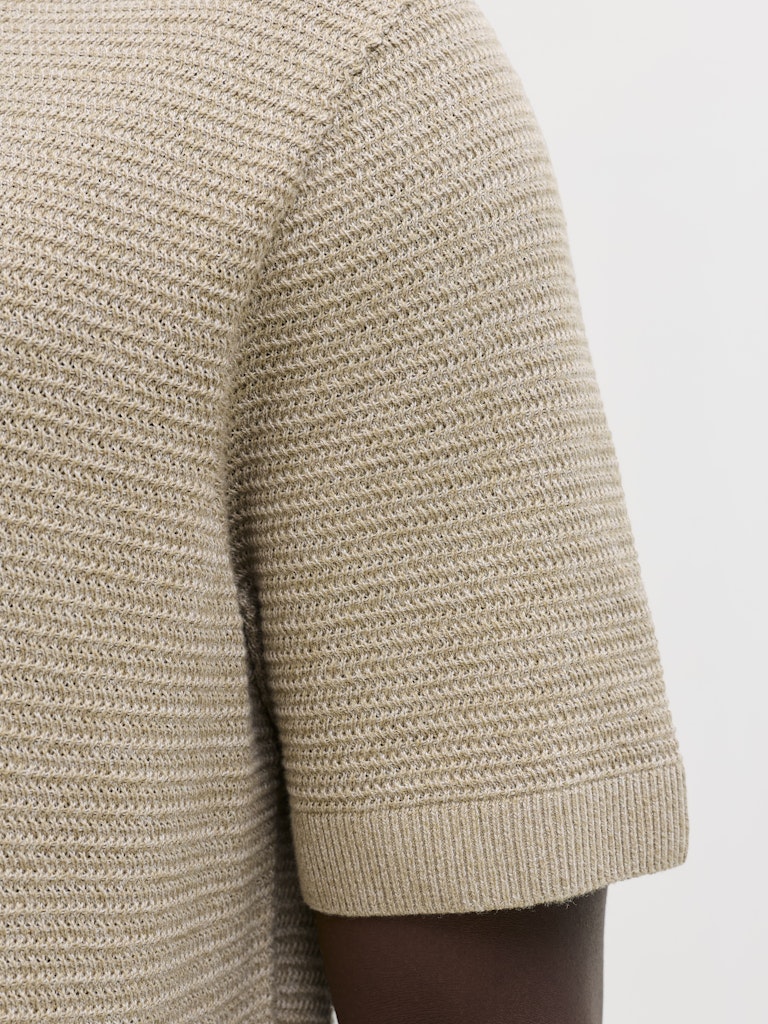 Jprbluriley Knit Polo Ss Sn - Zand