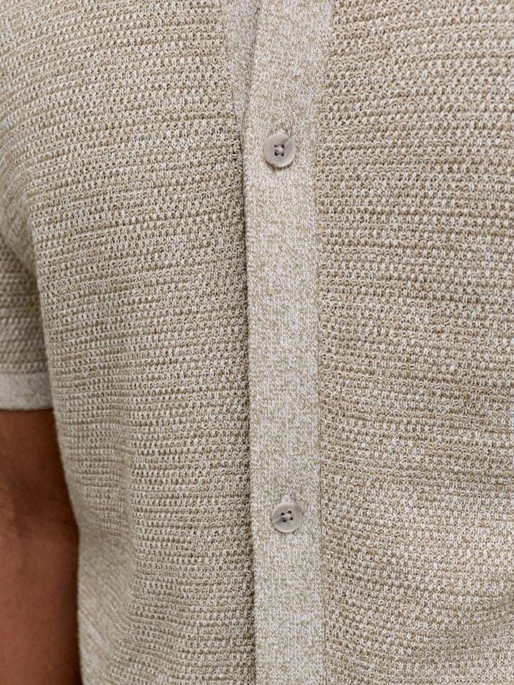 Jjegeorge Knit Shirt Ss - Zand