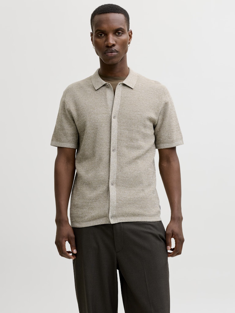 Jjegeorge Knit Shirt Ss - Zand