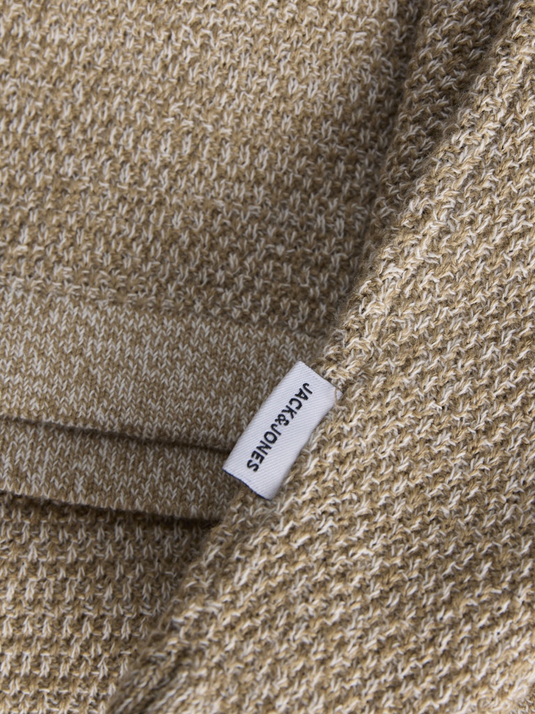 Jjegeorge Knit Polo Split Neck - Zand