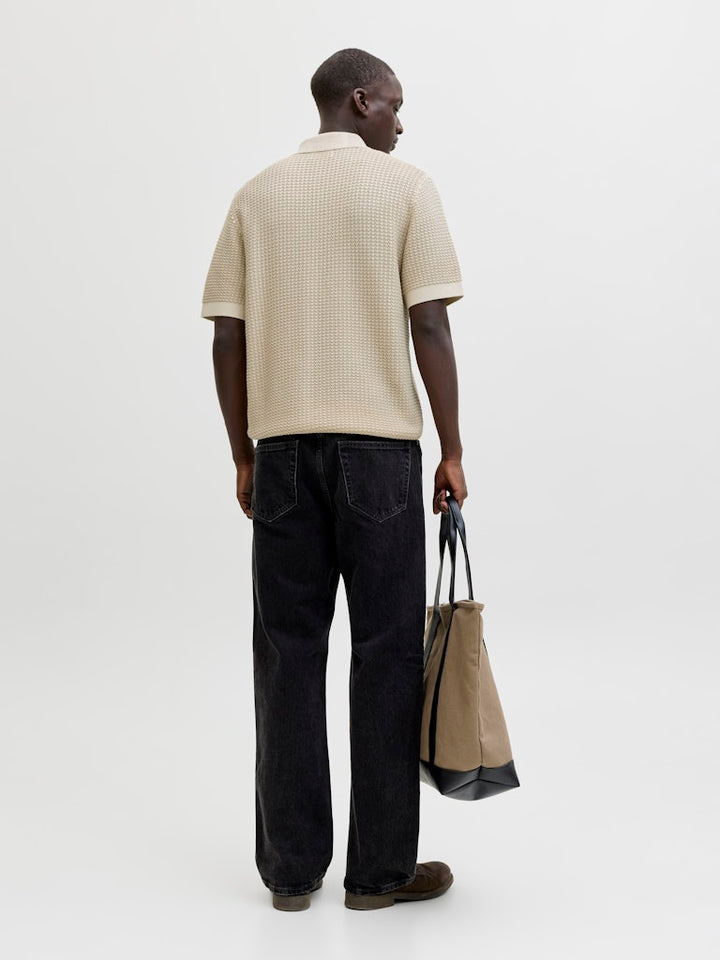 Jprblukingsley Knit Polo Ss - Beige