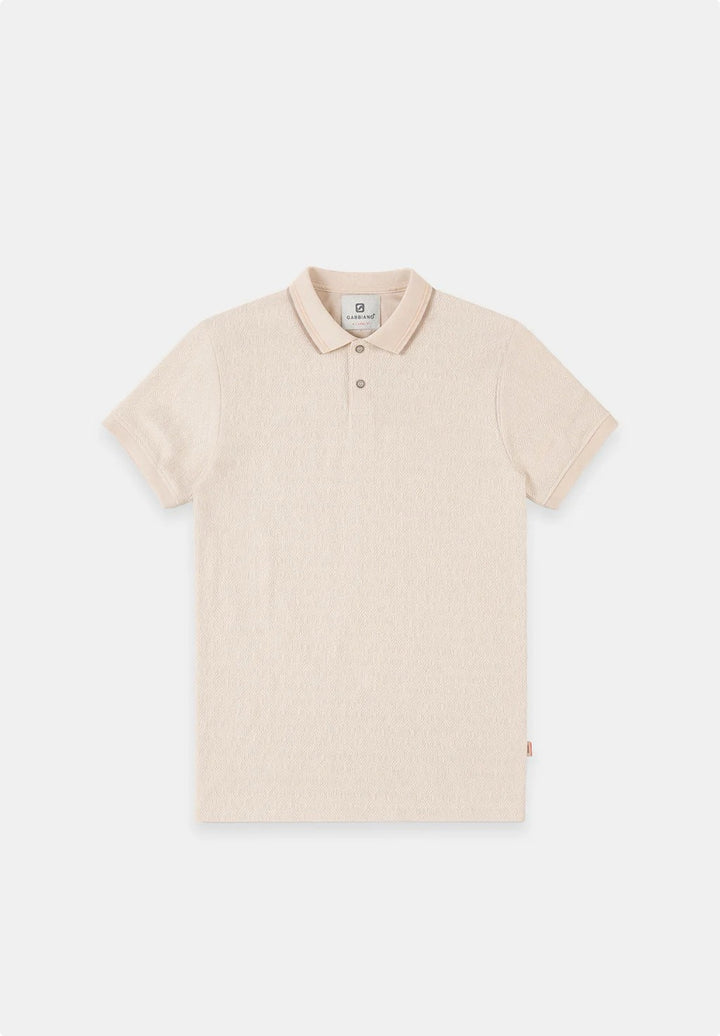 Polo, Korte Mouw Met Structuur - Beige