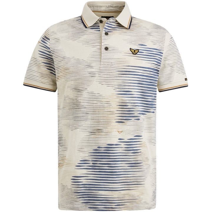 Short Sleeve Polo Single Jersey Ao - Zand Dessin