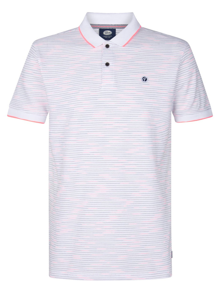 Men Polo Short Sleeve - Wit Dessin