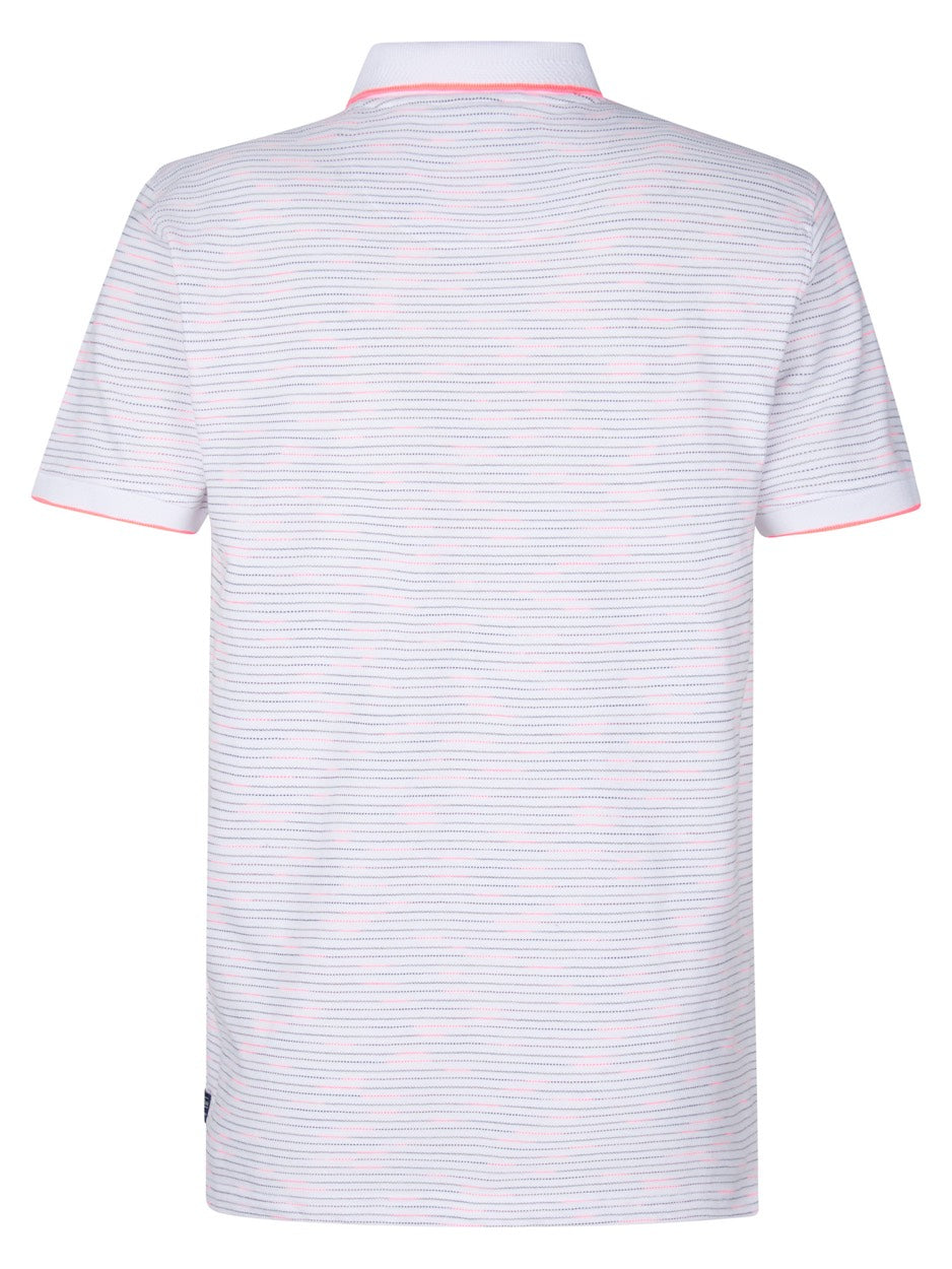 Men Polo Short Sleeve - Wit Dessin
