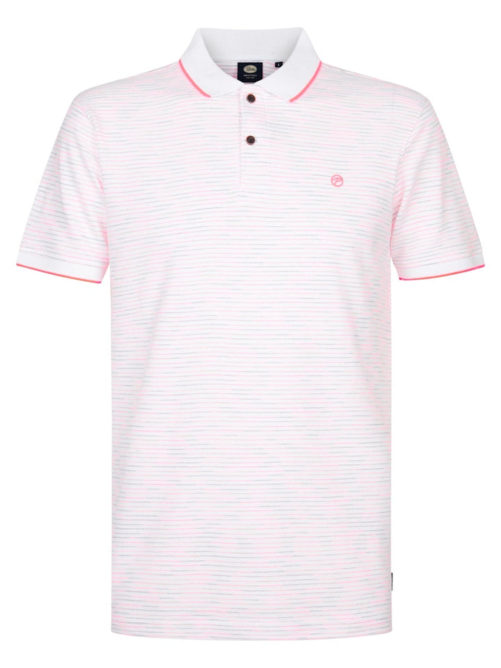Men Polo Short Sleeve - Wit Dessin