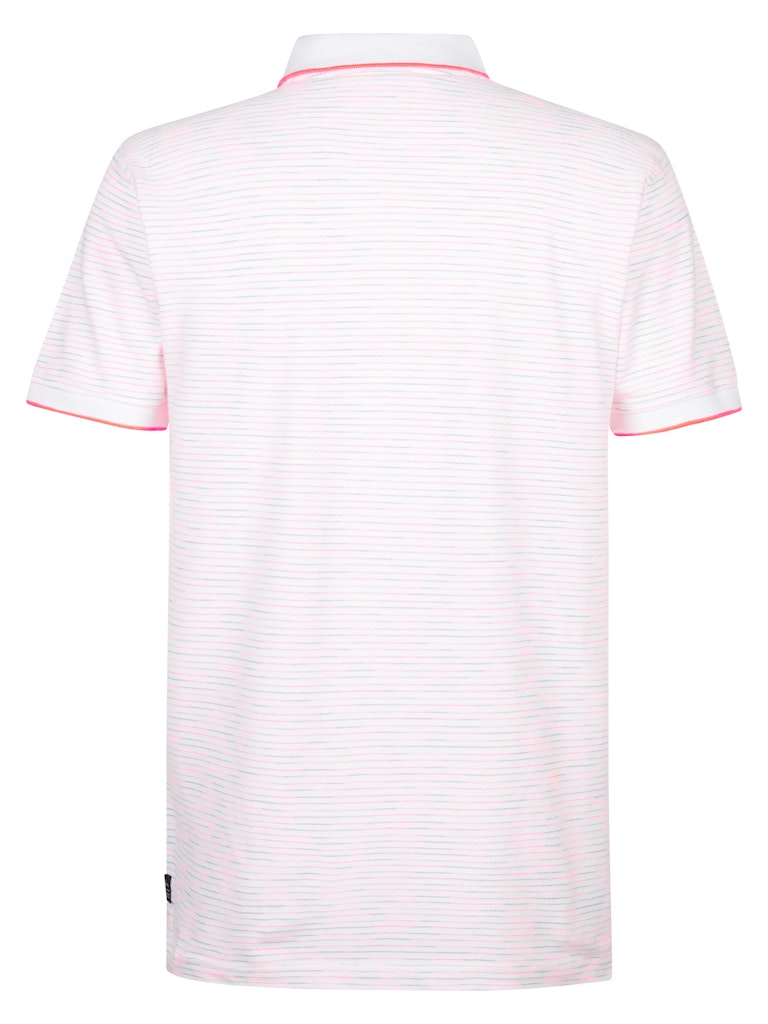 Men Polo Short Sleeve - Wit Dessin