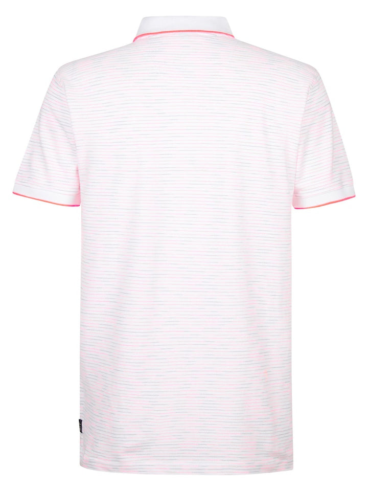 Men Polo Short Sleeve - Wit Dessin