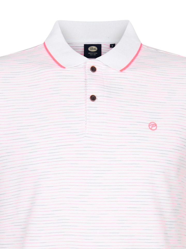 Men Polo Short Sleeve - Wit Dessin