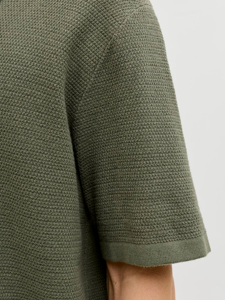 Jjegeorge Knit Polo Ss Sn - Groen