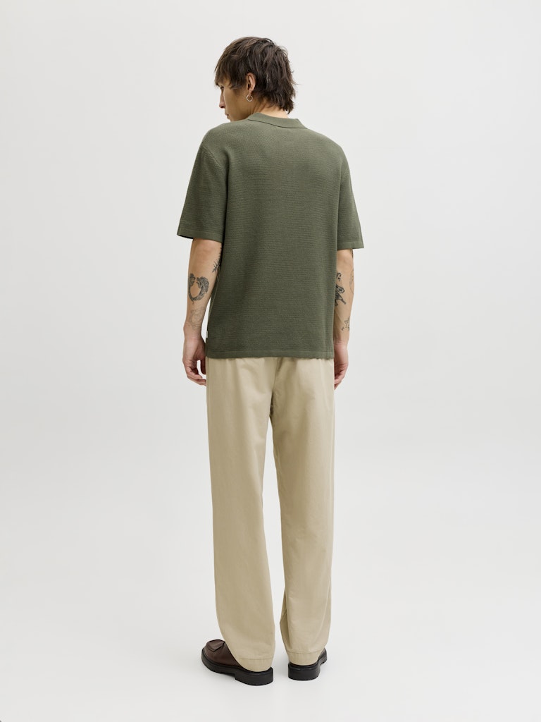 Jjegeorge Knit Polo Ss Sn - Groen