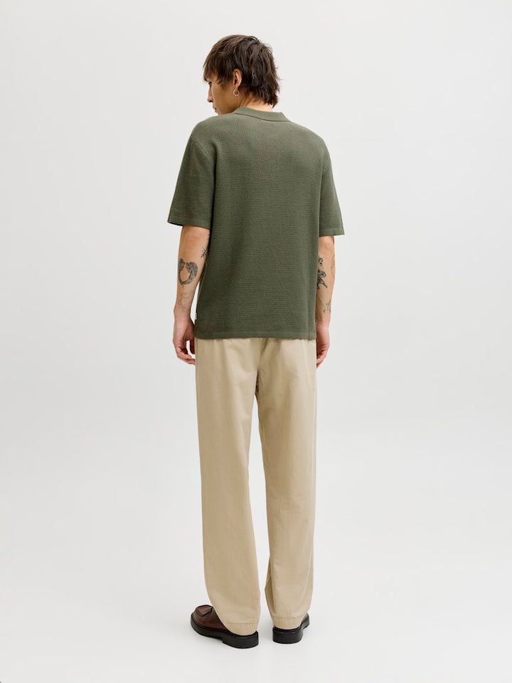 Jjegeorge Knit Polo Ss Sn - Groen