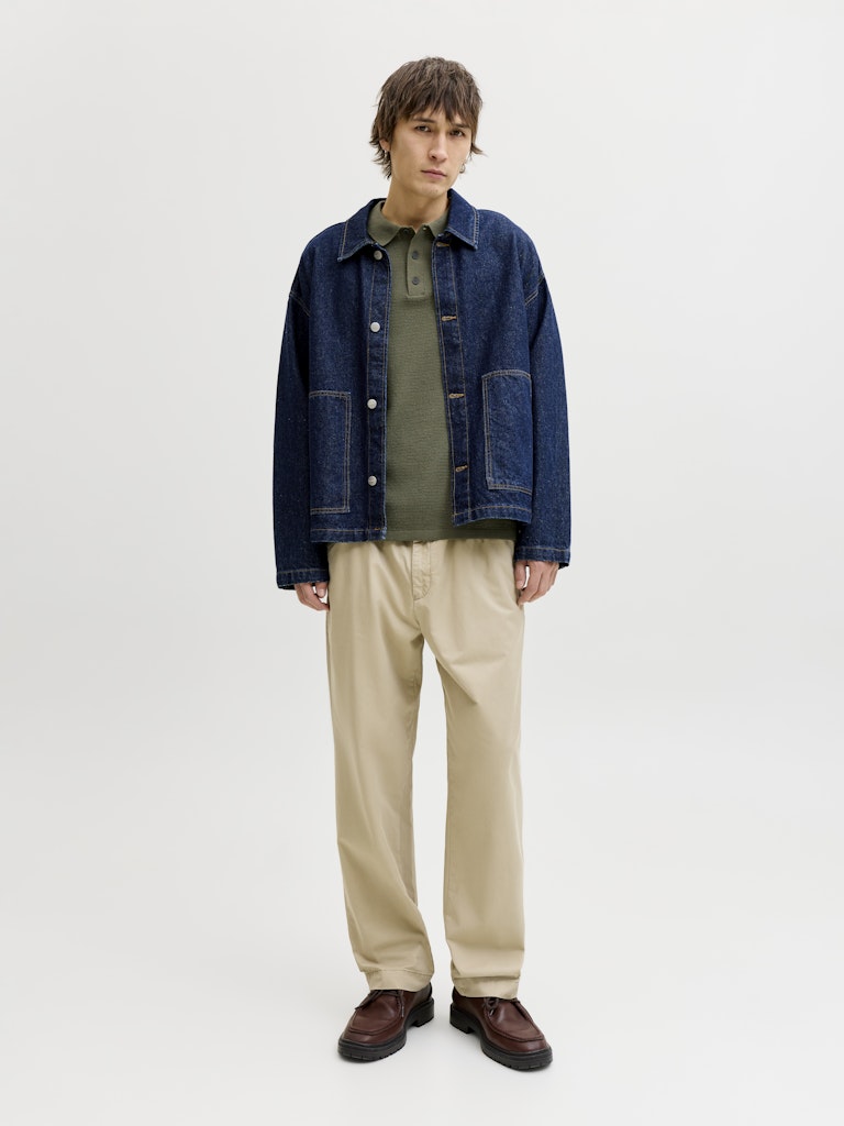 Jjegeorge Knit Polo Ss Sn - Groen