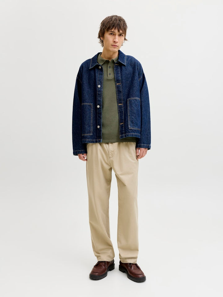 Jjegeorge Knit Polo Ss Sn - Groen