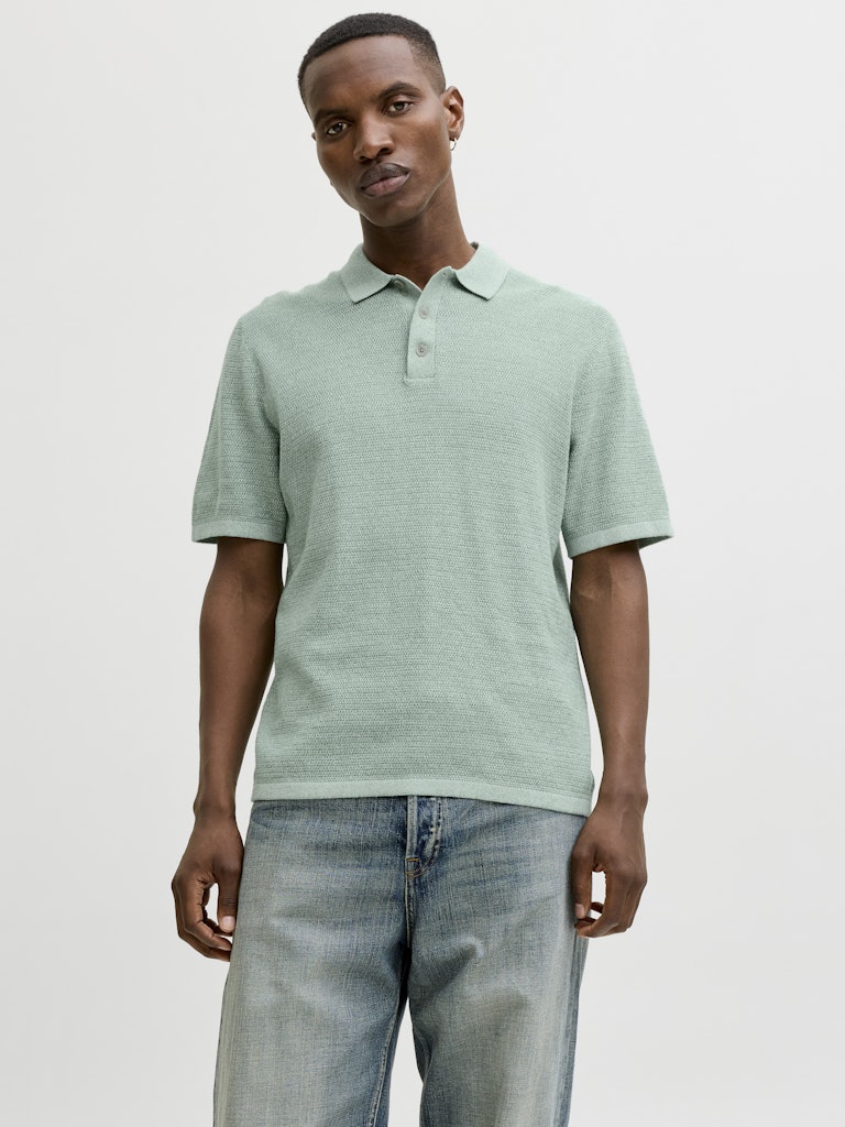 Jjegeorge Knit Polo Ss Sn - Mint