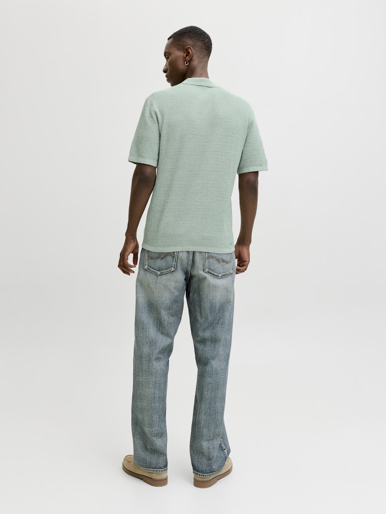 Jjegeorge Knit Polo Ss Sn - Mint