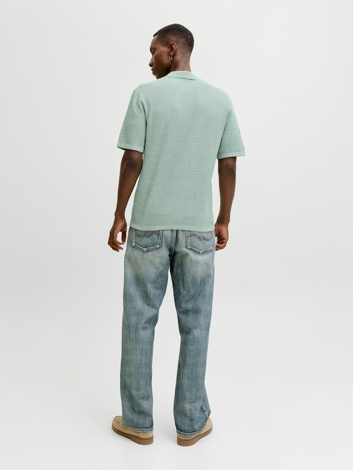 Jjegeorge Knit Polo Ss Sn - Mint