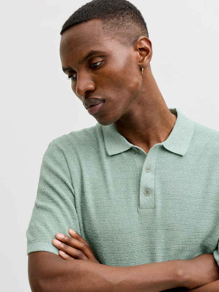 Jjegeorge Knit Polo Ss Sn - Mint