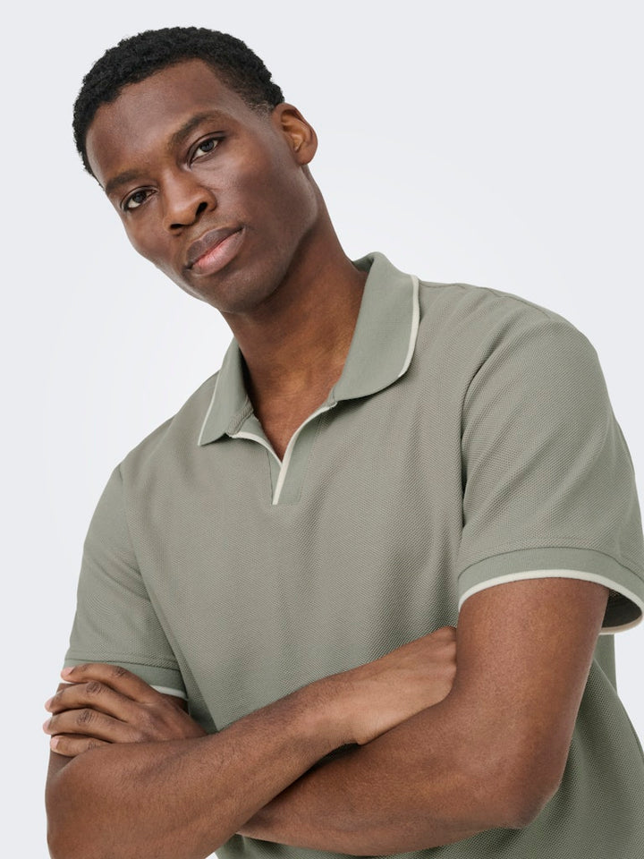 Onsaston Reg Ss Frml Resort Polo - Olijf