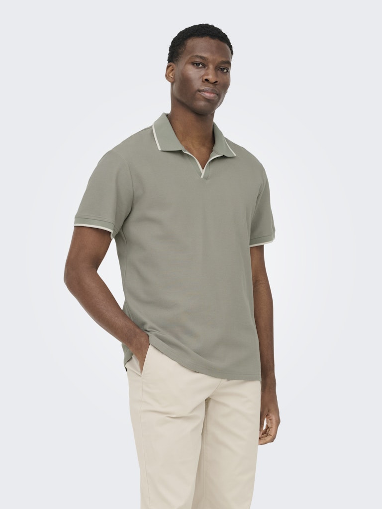 Onsaston Reg Ss Frml Resort Polo - Olijf
