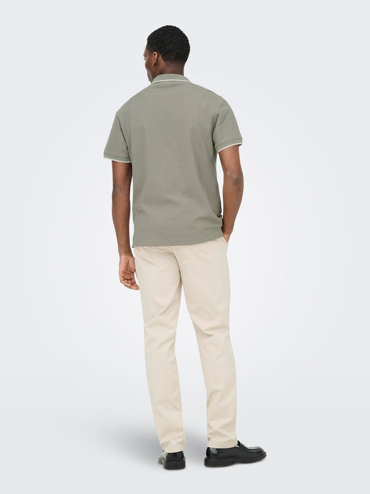 Onsaston Reg Ss Frml Resort Polo - Olijf