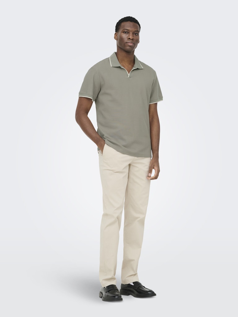 Onsaston Reg Ss Frml Resort Polo - Olijf