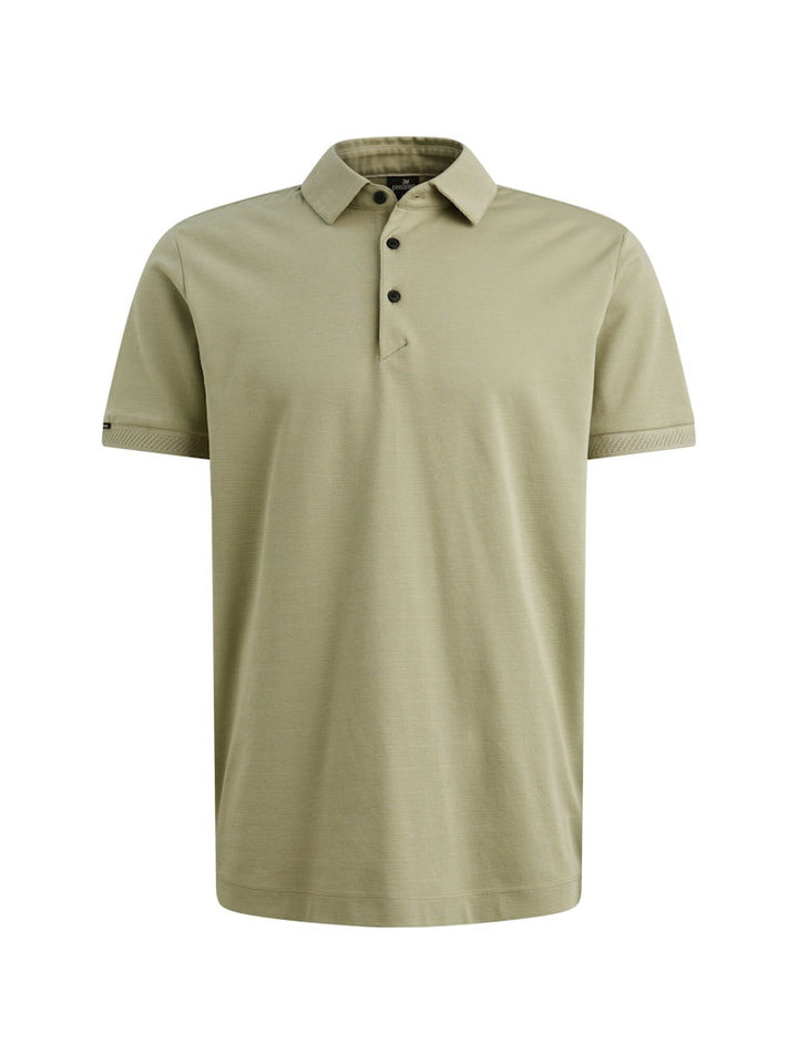 Short Sleeve Polo Raschel Interloc - Olijf