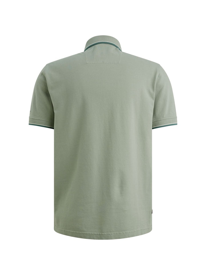 Short Sleeve Polo Stretch Pique - Olijf