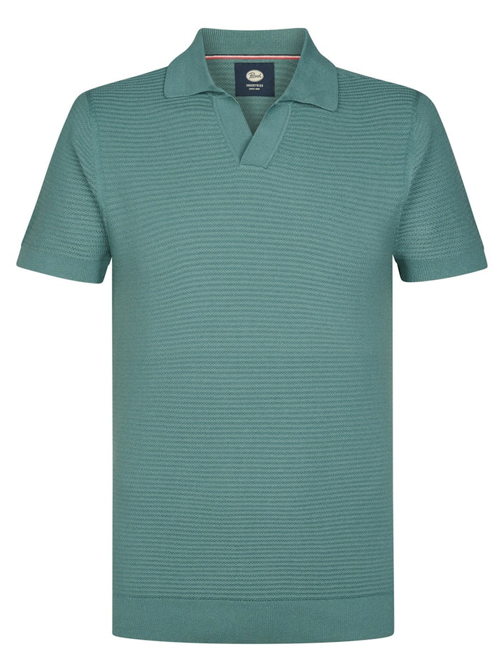 Men Knitwear Polo - Oud Groen
