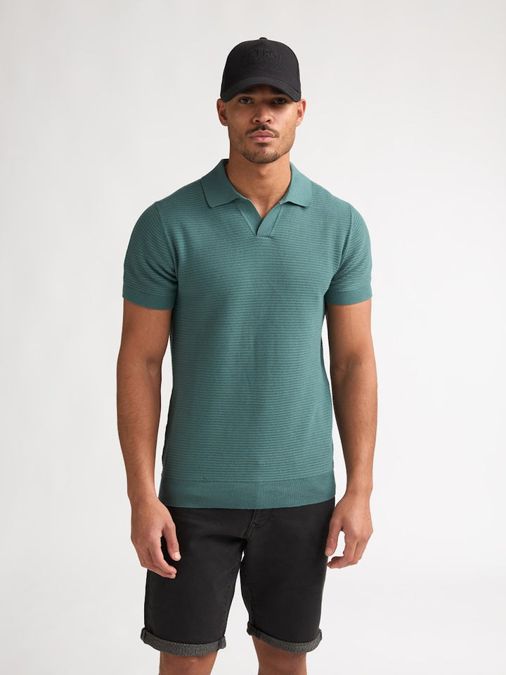 Men Knitwear Polo - Oud Groen