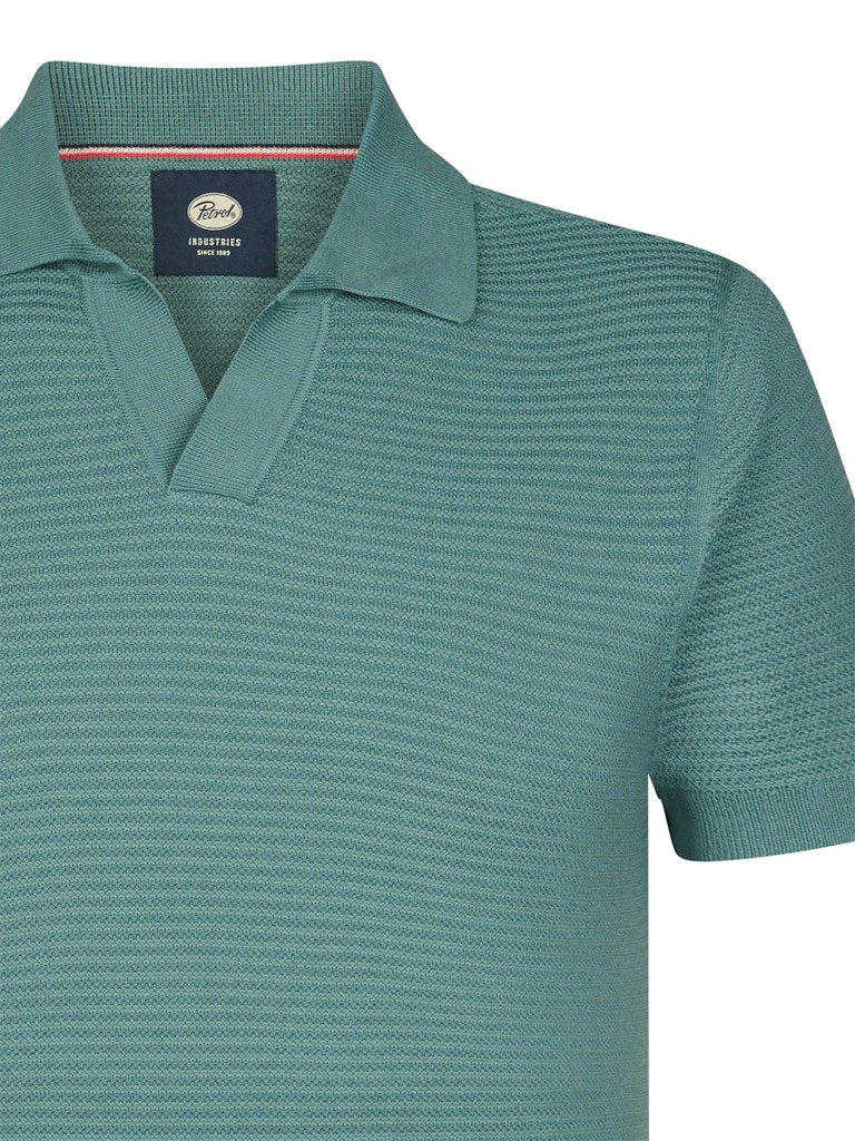 Men Knitwear Polo - Oud Groen