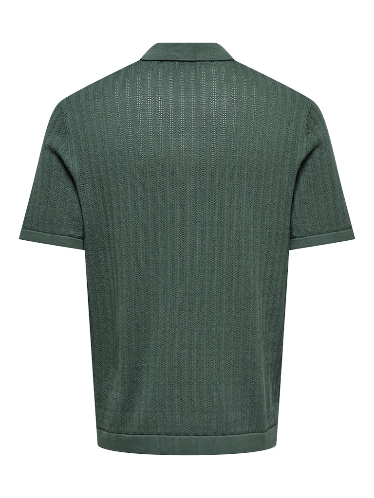 Onsmoon Reg 12 Ss Polo Knit Noos - Esmerald