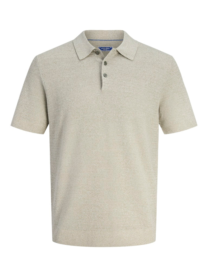 Jprbluriley Knit Polo Ss Sn - Kaki