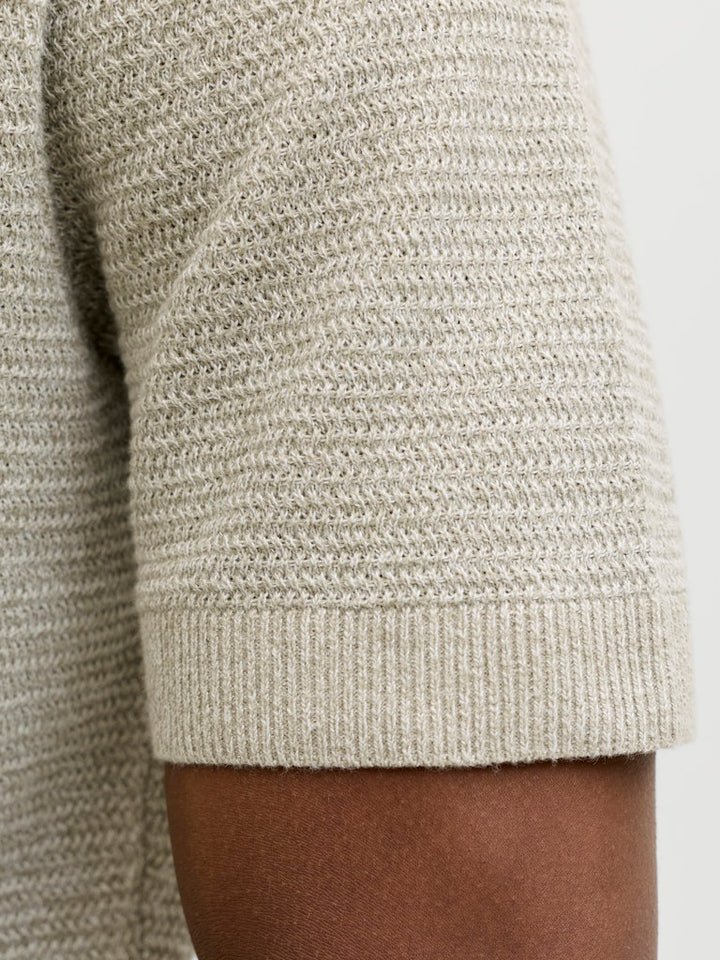 Jprbluriley Knit Polo Ss Sn - Kaki