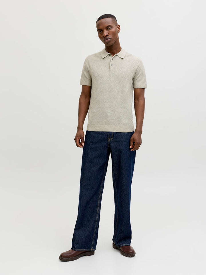 Jprbluriley Knit Polo Ss Sn - Kaki