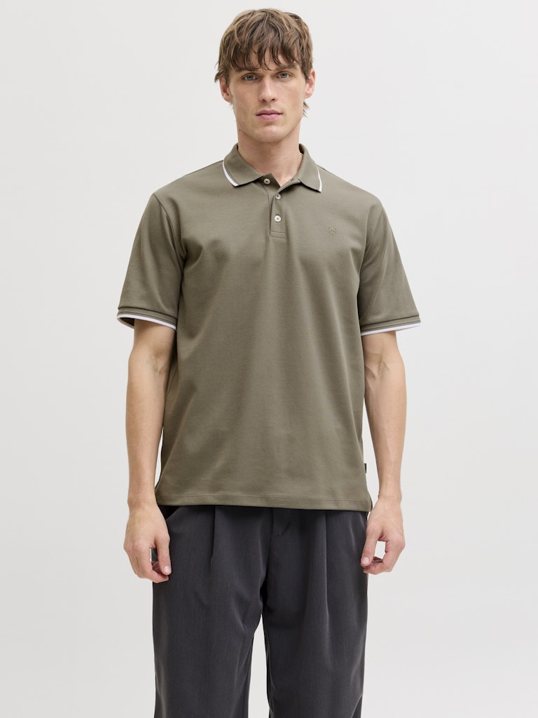 Jprblaethan Detail Ss Polo Sn - Army