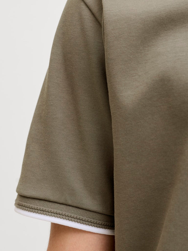 Jprblaethan Detail Ss Polo Sn - Army