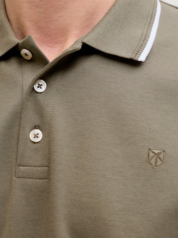 Jprblaethan Detail Ss Polo Sn - Army