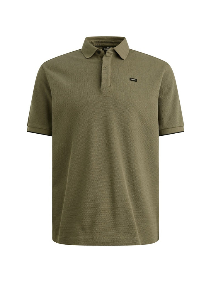 Short Sleeve Polo Four Tuck Pique - Army