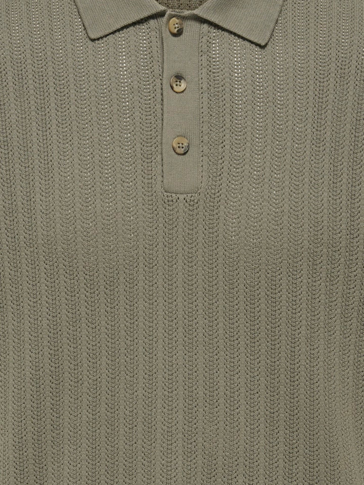 Onsmoon Reg 12 Ss Polo Knit Noos - Army