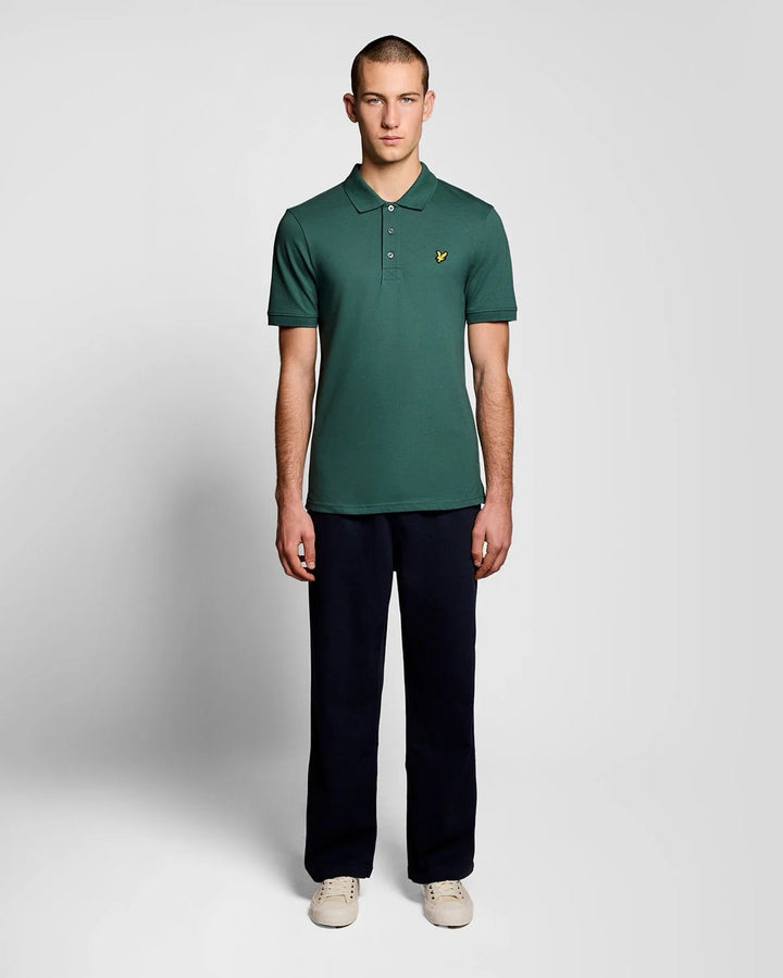Plain Polo Shirt - Donkergroen