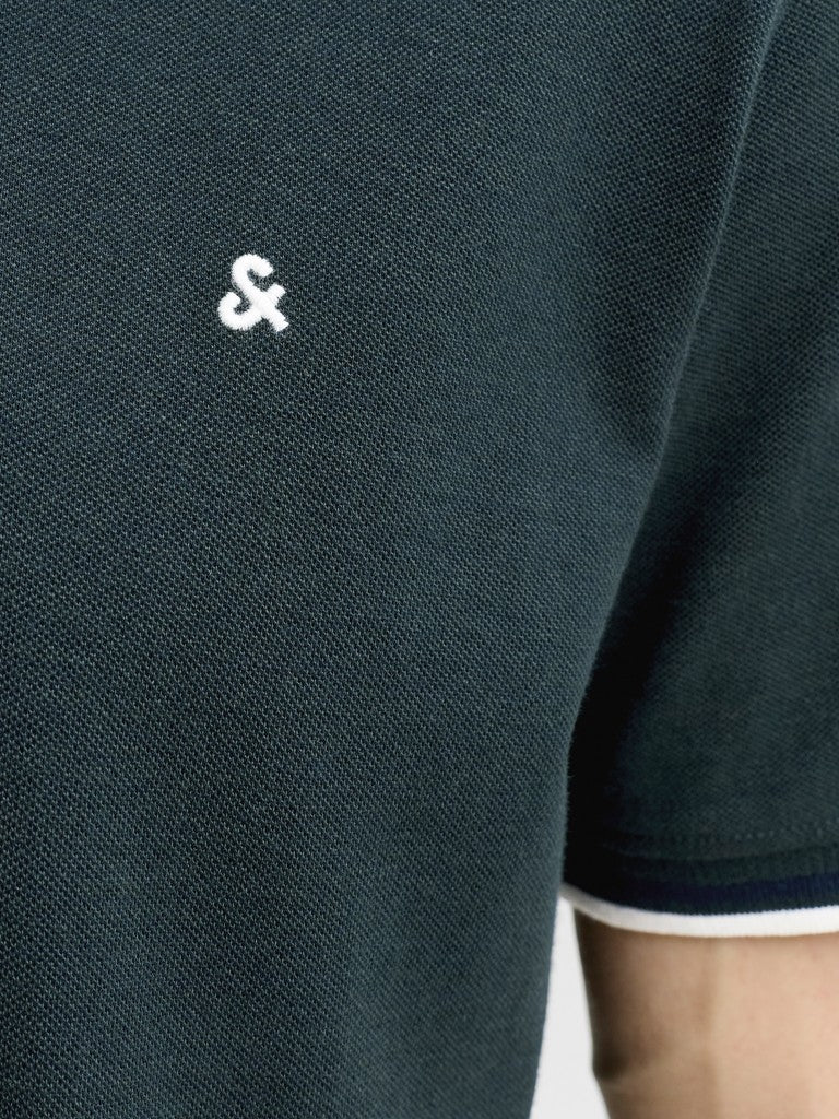 Jjepaulos Polo Ss Noos - Donkergroen