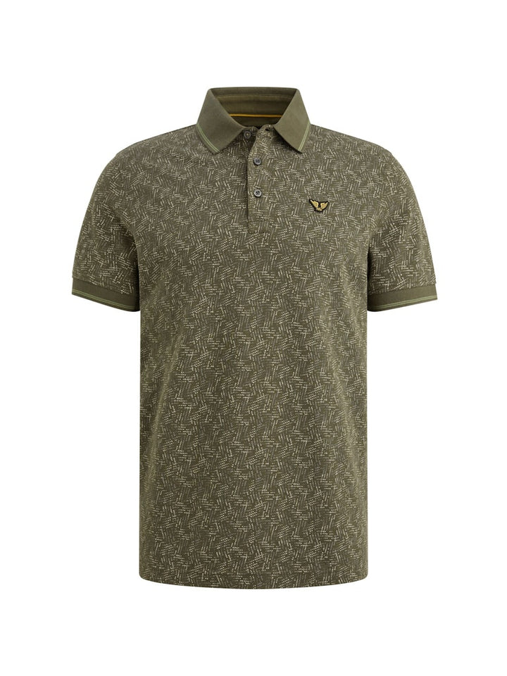 Short Sleeve Polo Fine Pique All O - Groen Melee