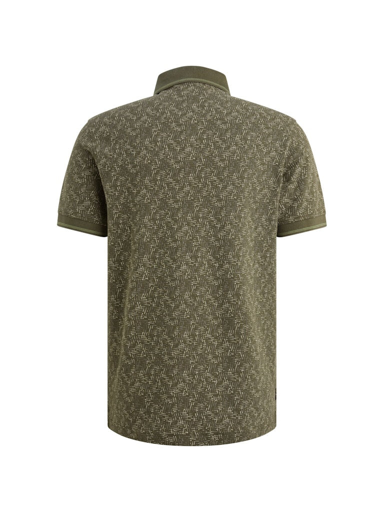 Short Sleeve Polo Fine Pique All O - Groen Melee